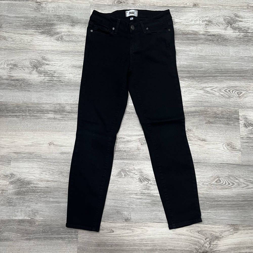 Paige Black Denim‎ Skinny Jeans Everyday Casual Style Comfortable Size 26